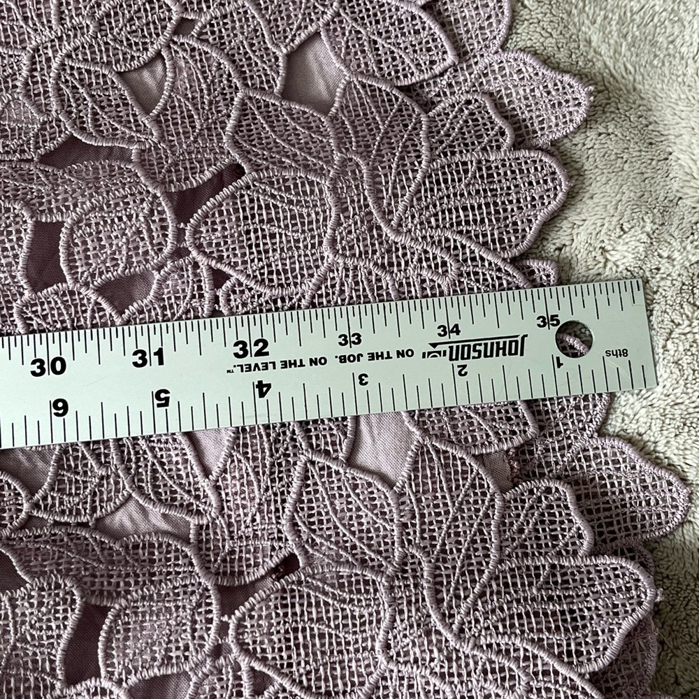 Anthropologie Embroidered Lace Tunic Dress Lilac Bohemian Size XXS Cottagecore - Picture 16 of 16